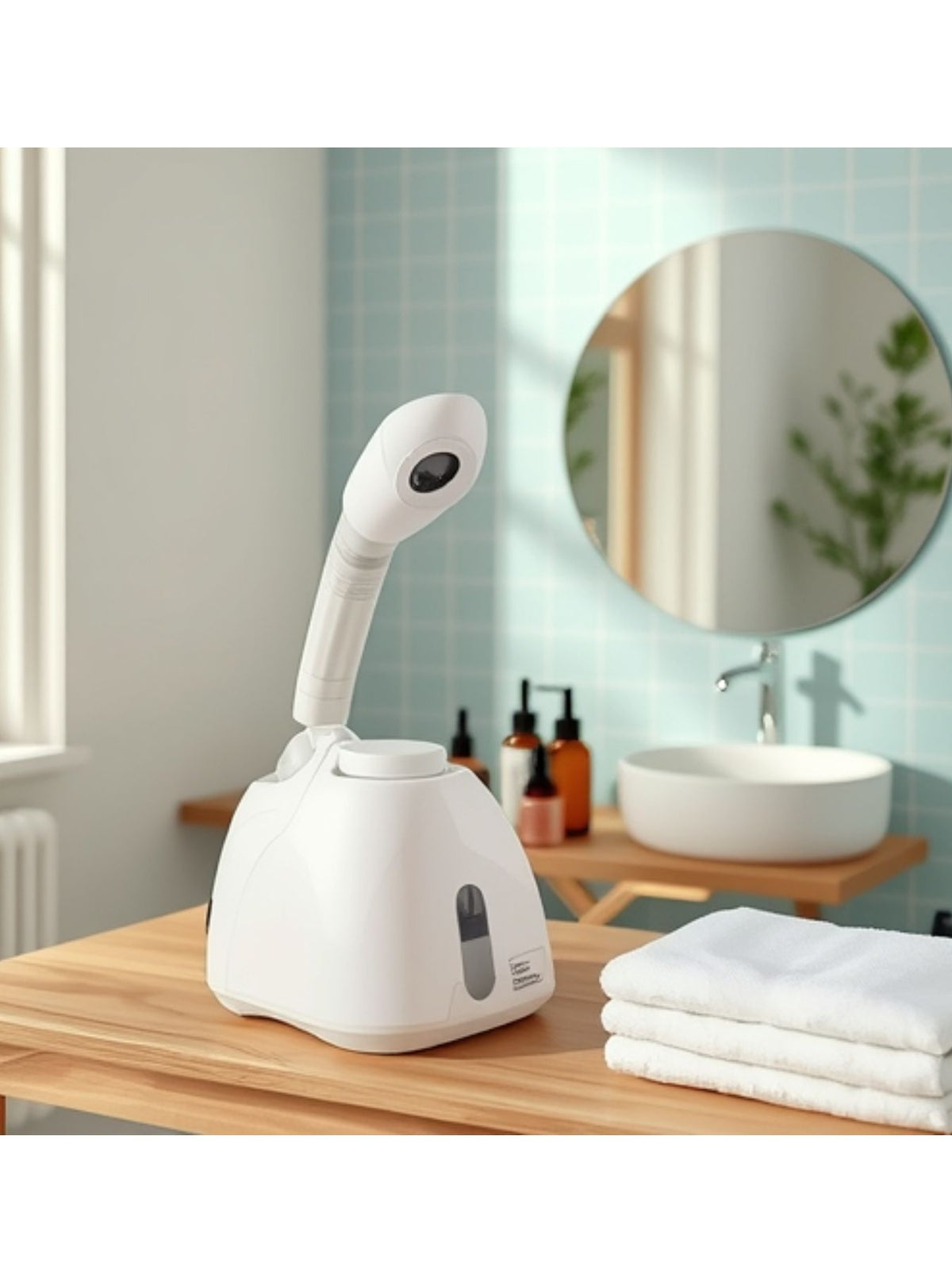 White facial steamer device