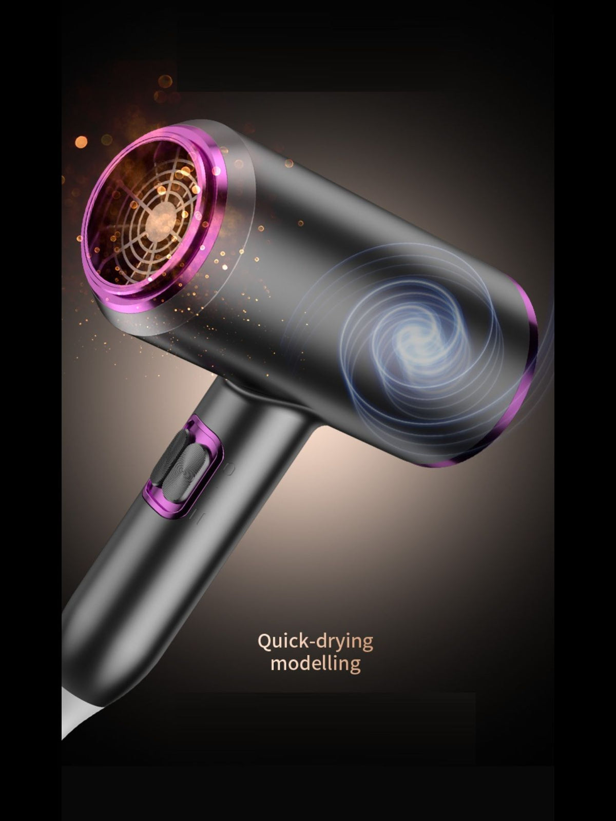 Hair dryer drying hair fast