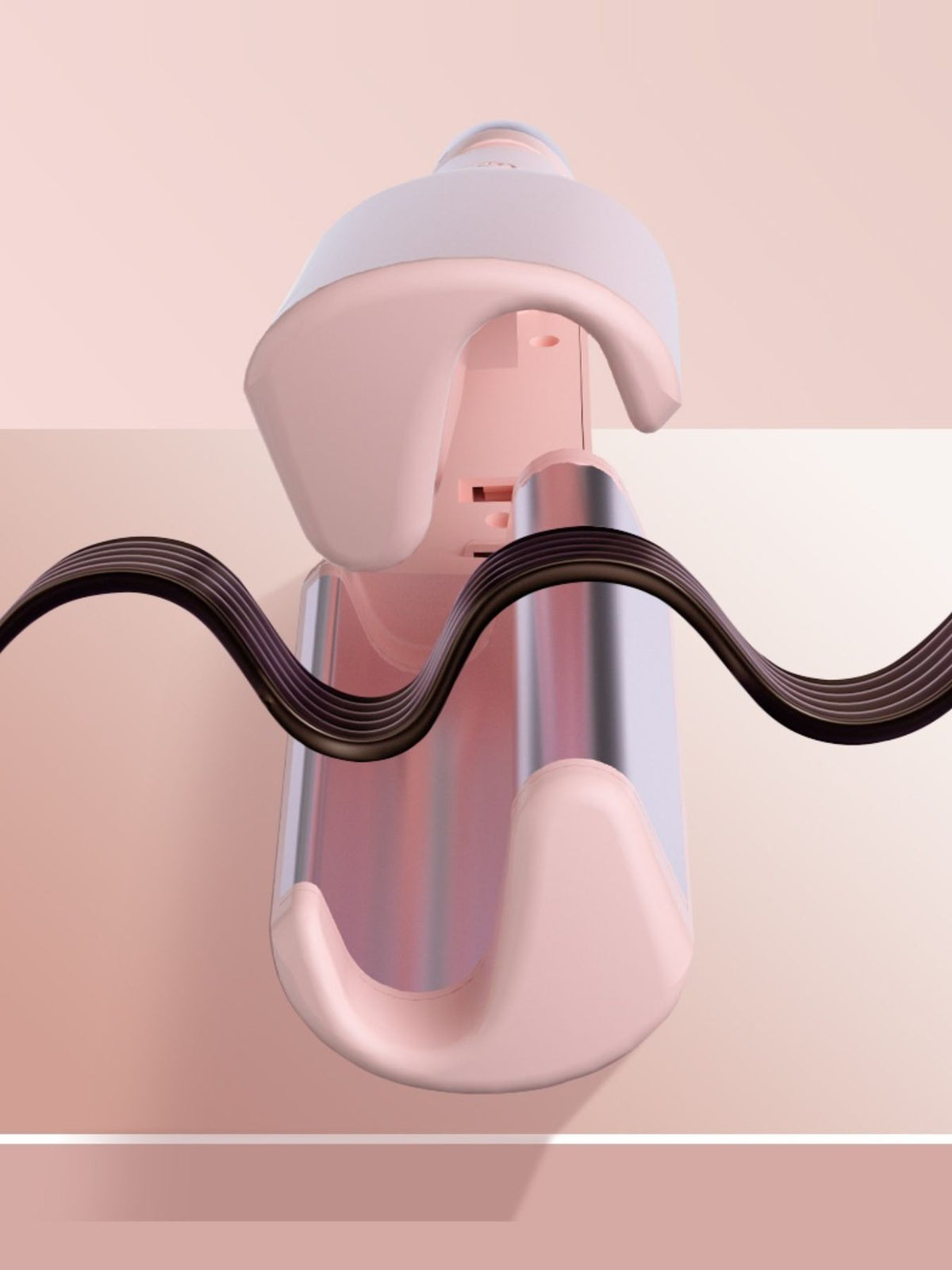 Curling iron barrel close up