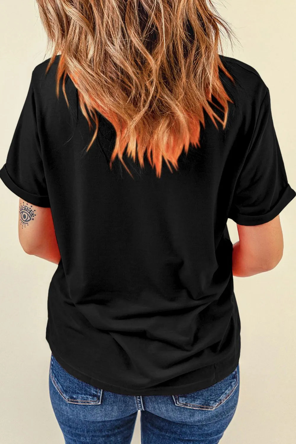 Cowboy hat disco ball tee back view