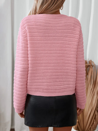 BUtton Up Long Sleeve Cardigan - Fashorio