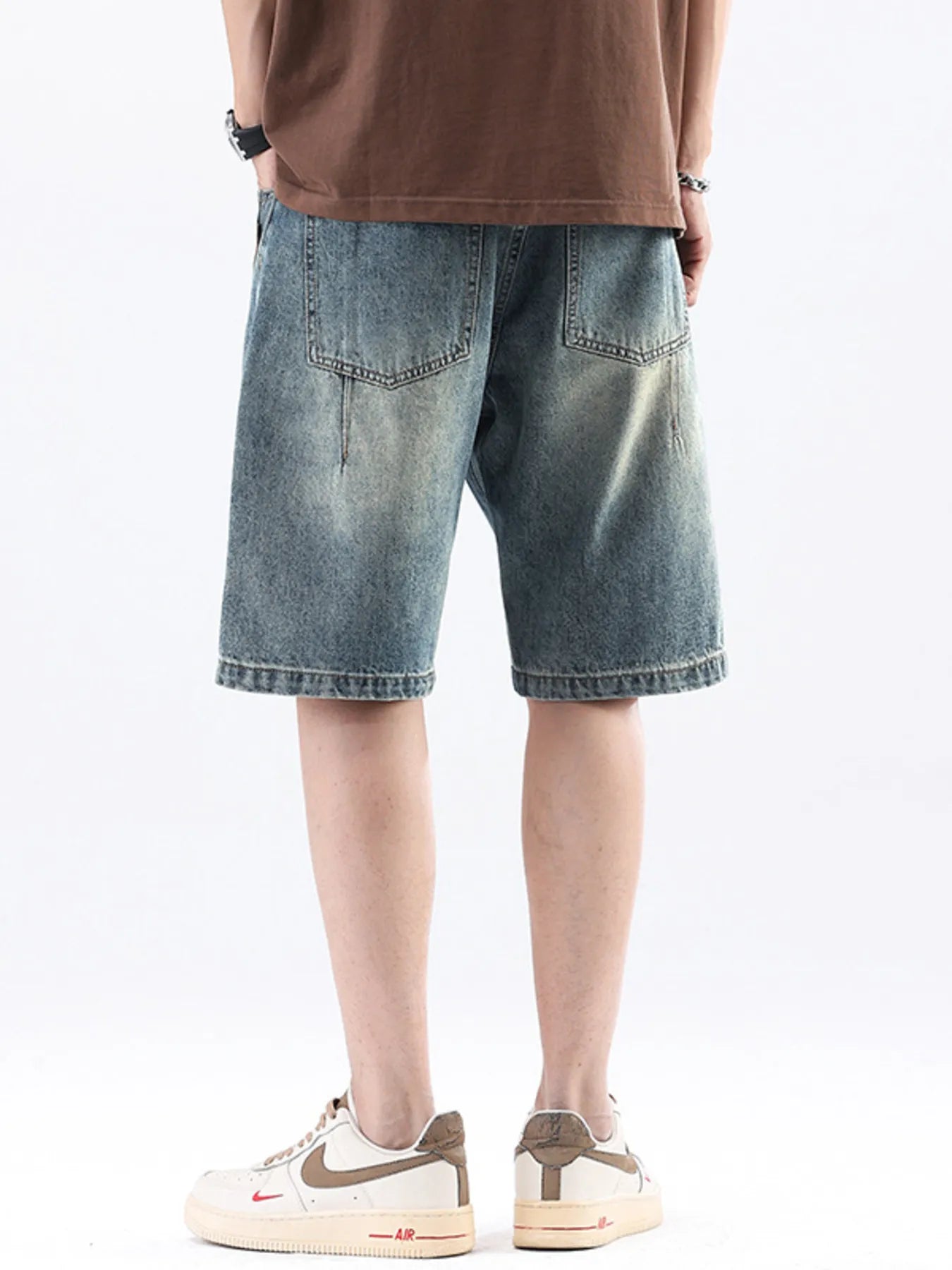 Men's Wide Leg Denim Shorts - Fashorio