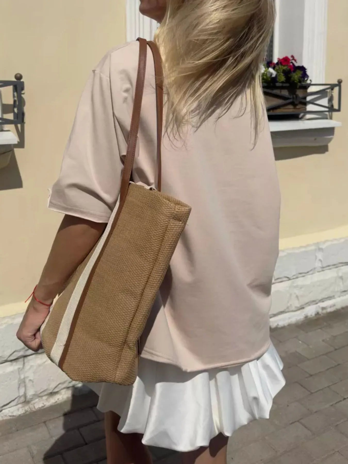 Round Neck Half Sleeve Oversized T-Shirt - Fashorio