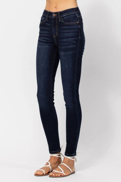 Judy Blue Full Size High Waist Handsand Skinny Jeans - Fashorio