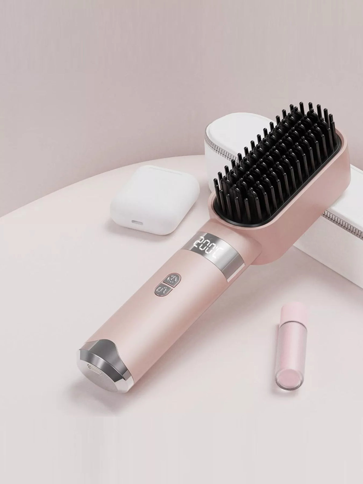 Straightening comb styling straight hair