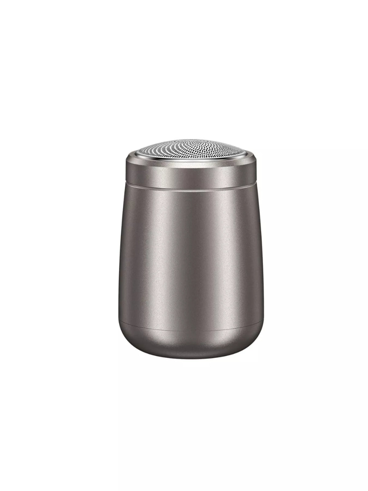 Compact shaver shown for travel
