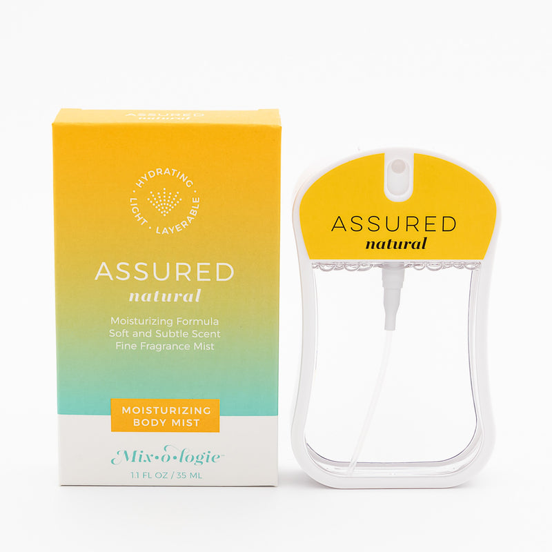 Assured moisturizing body mist spray bottle