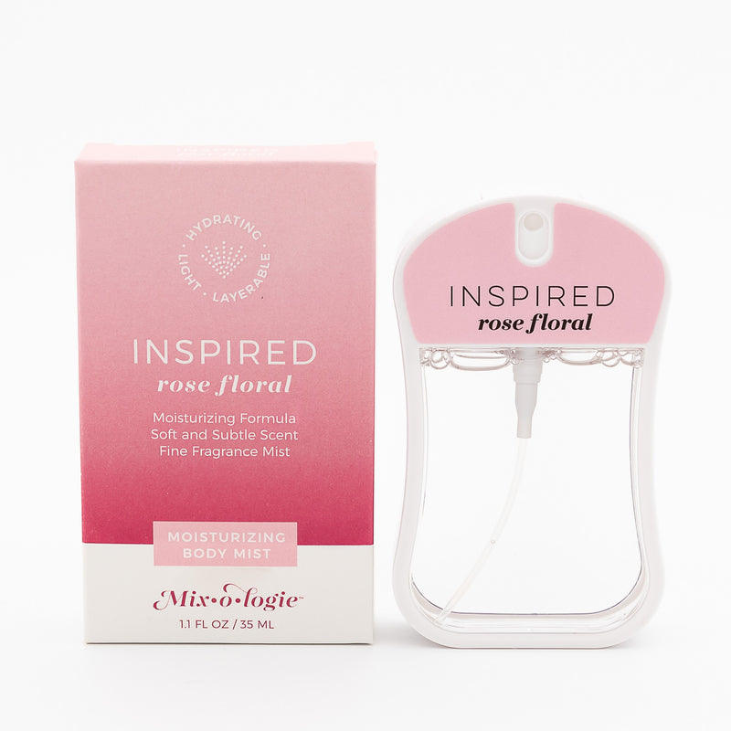 Inspired moisturizing body mist spray bottle