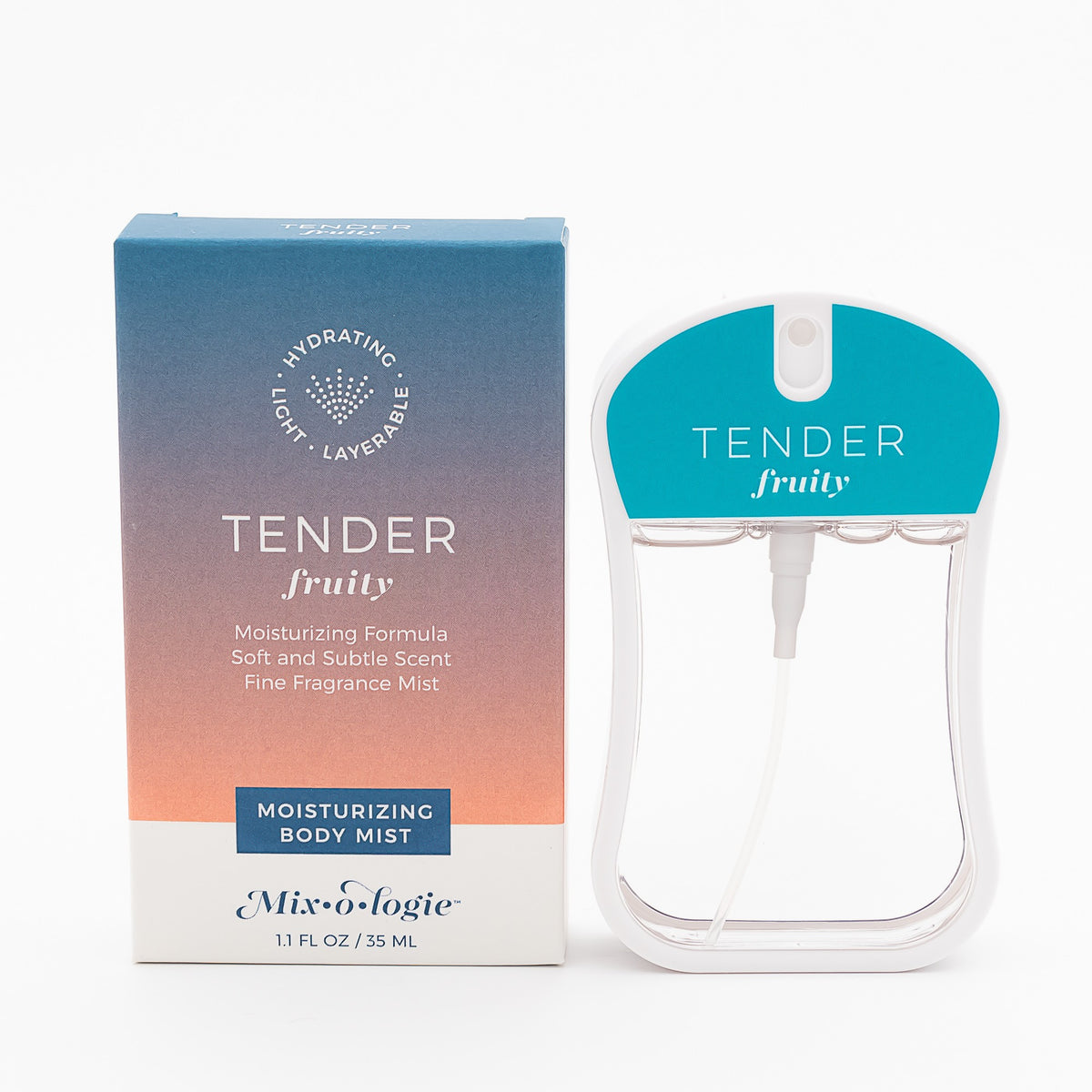 Tender moisturizing body mist spray bottle