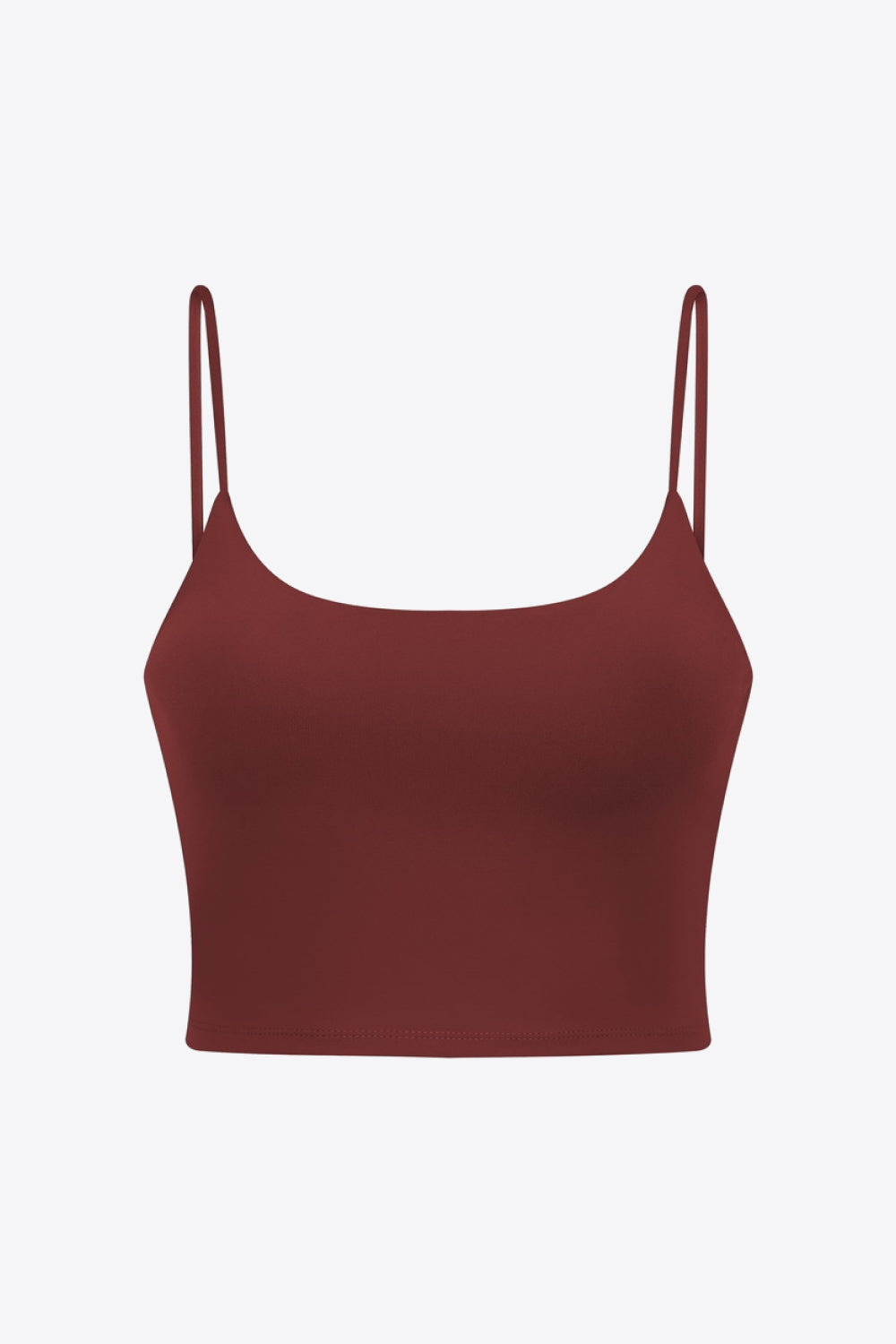 Millennia Feel Like Skin Scoop Neck Sports Cami Rust - Fashorio