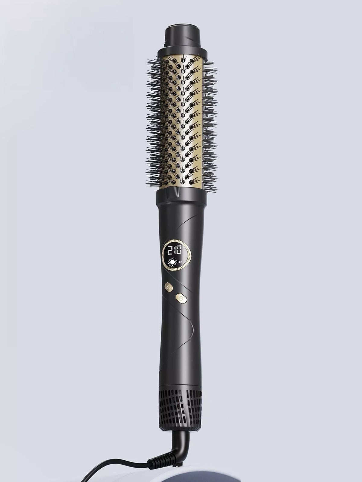 Hot air brush styling rounded volume