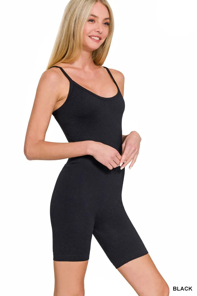 Close view of the ribbed texture on the bodysuit