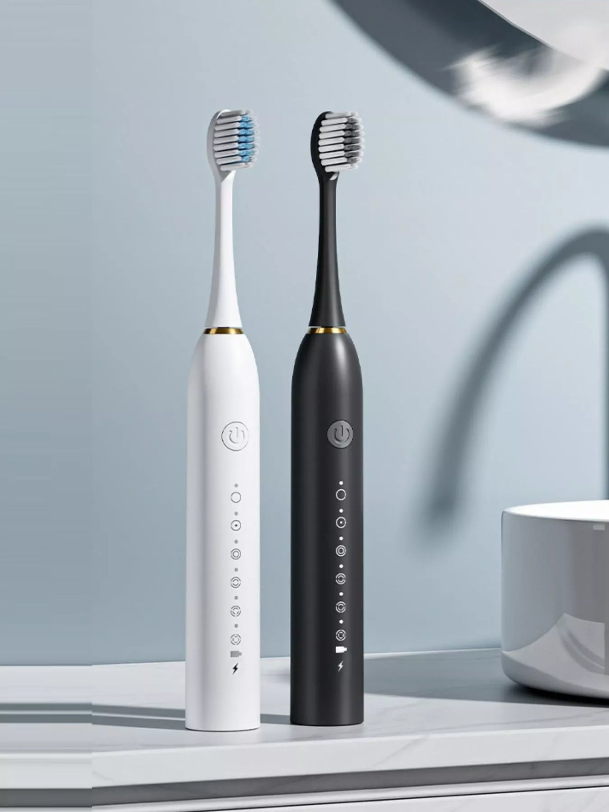 Toothbrush on its charging base