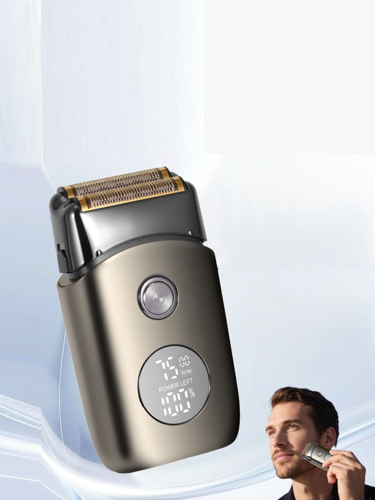 Waterproof shaver front view