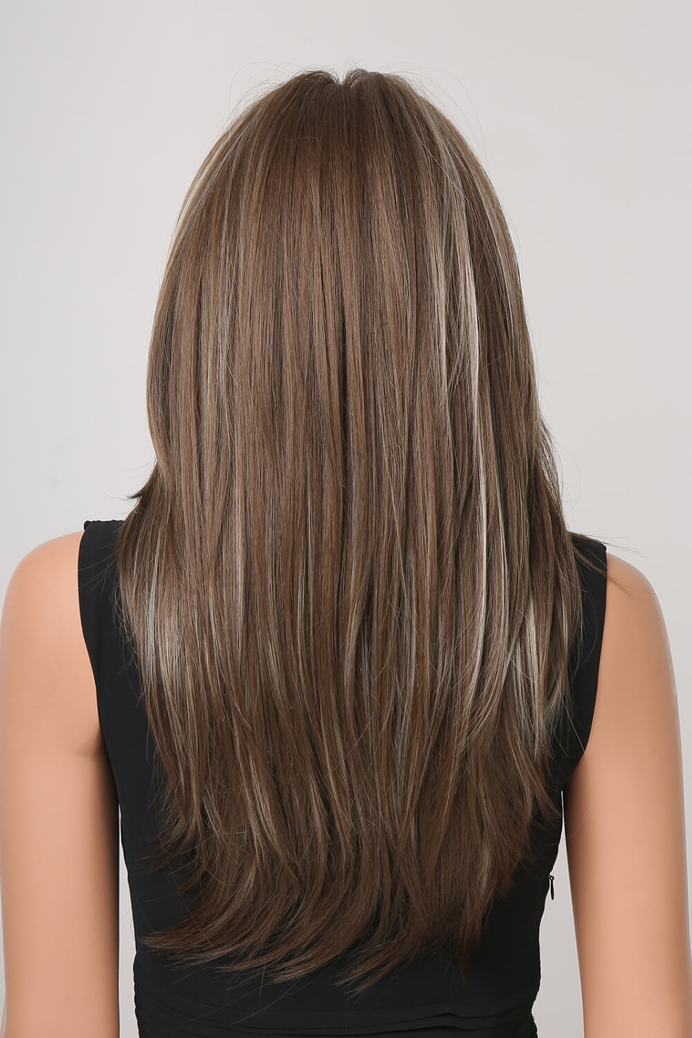 Straight wig side view