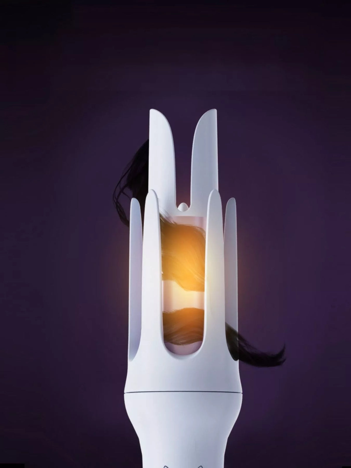 Automatic curling iron rotating barrel detail