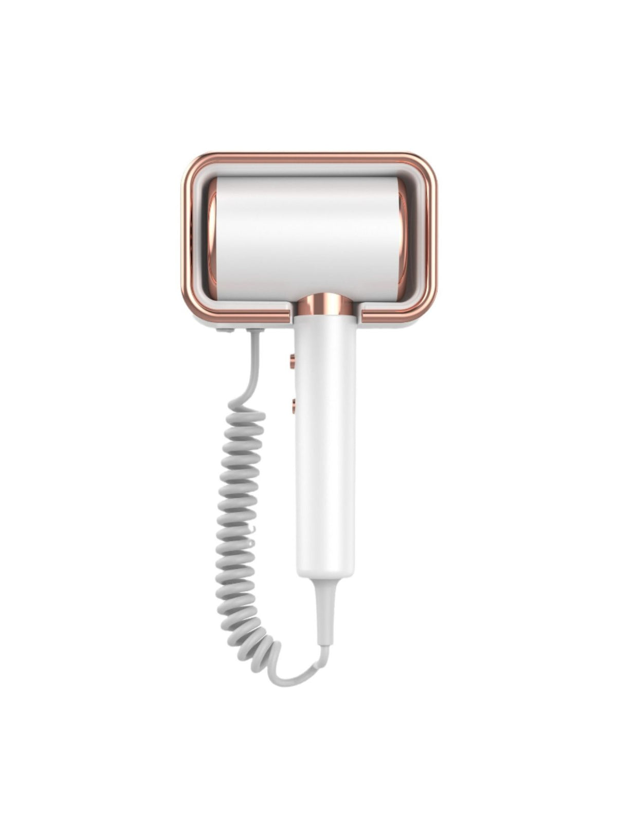 Hair dryer mounted in bathroom