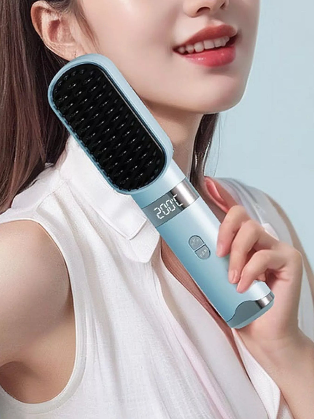 Lilac straightening comb side view