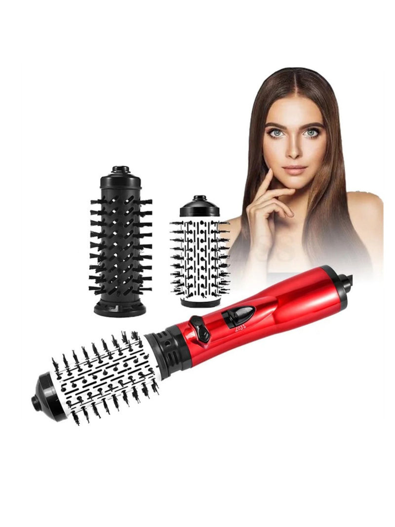 Deep red 3 in 1 hot air brush set with attachments