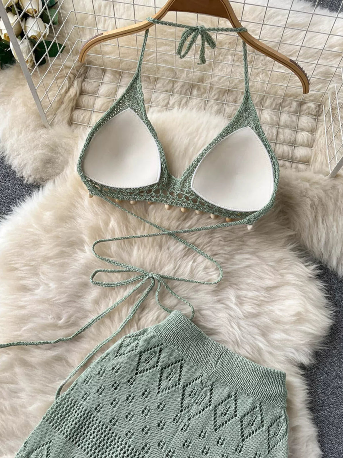 Crochet halter top back view