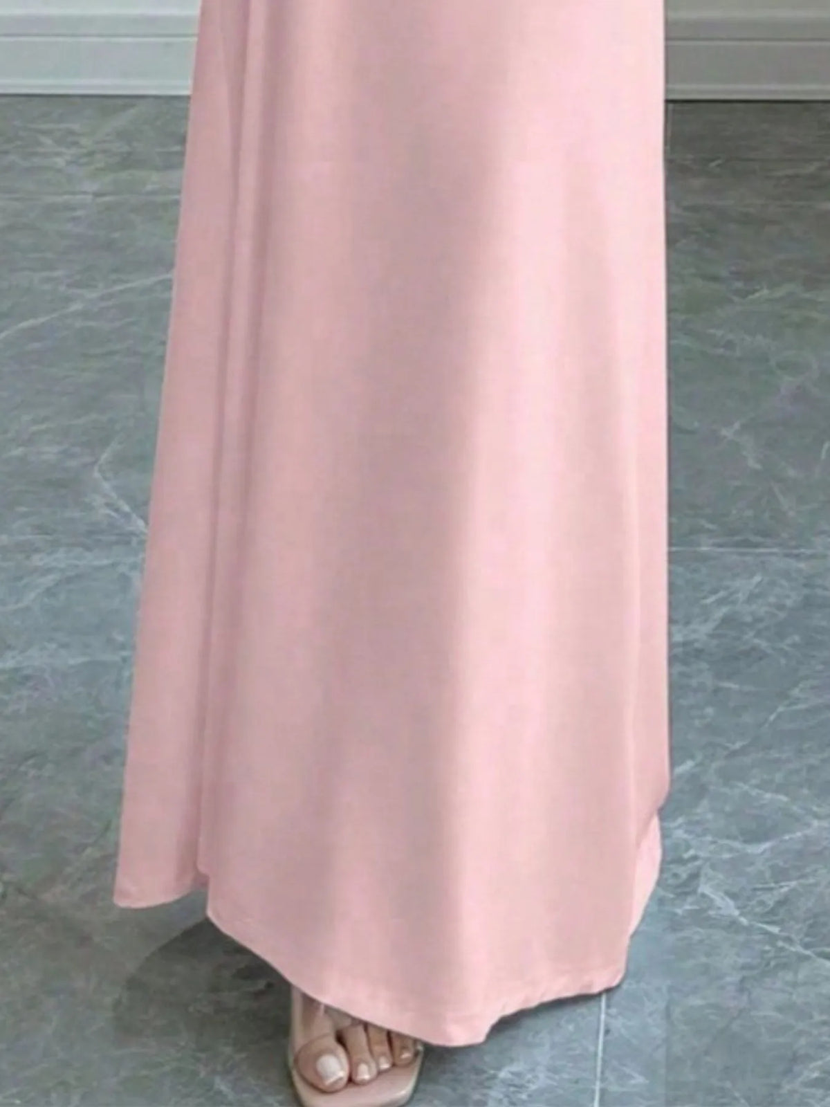Off shoulder backless bodycon maxi dress detail of the trim