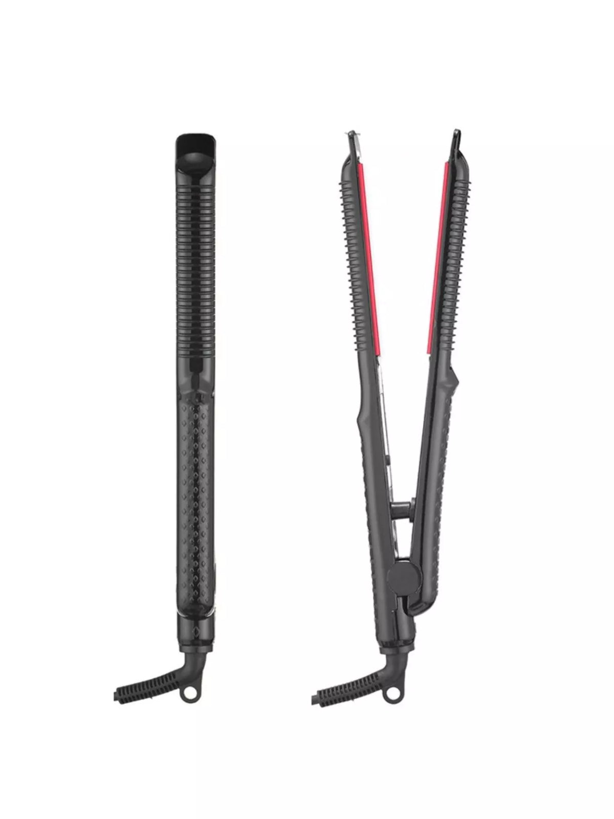 Adjustable temperature hair straightener full view