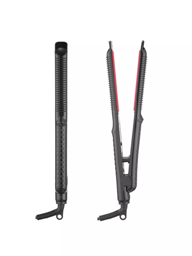 Adjustable temperature hair straightener full view