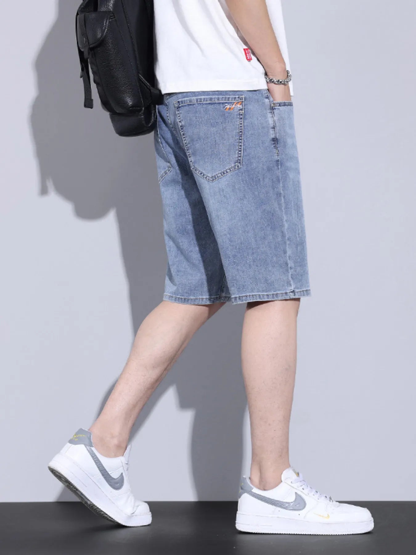 Men's Casual Pocketed Denim Shorts - Fashorio