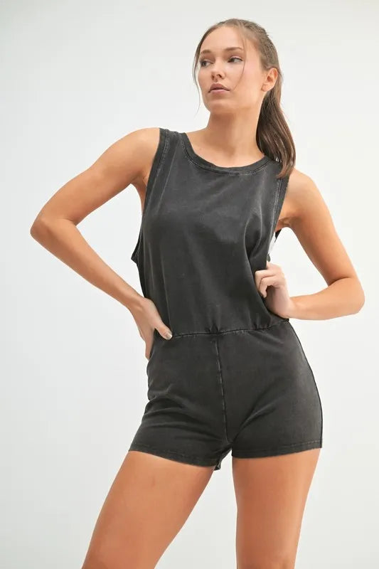 Mineral Wash Vintage Romper