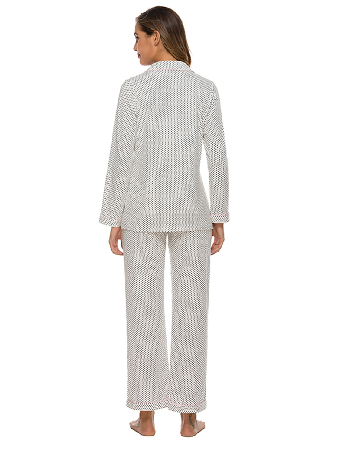 Collared Neck Loungewear Set with Pocket - Fashorio