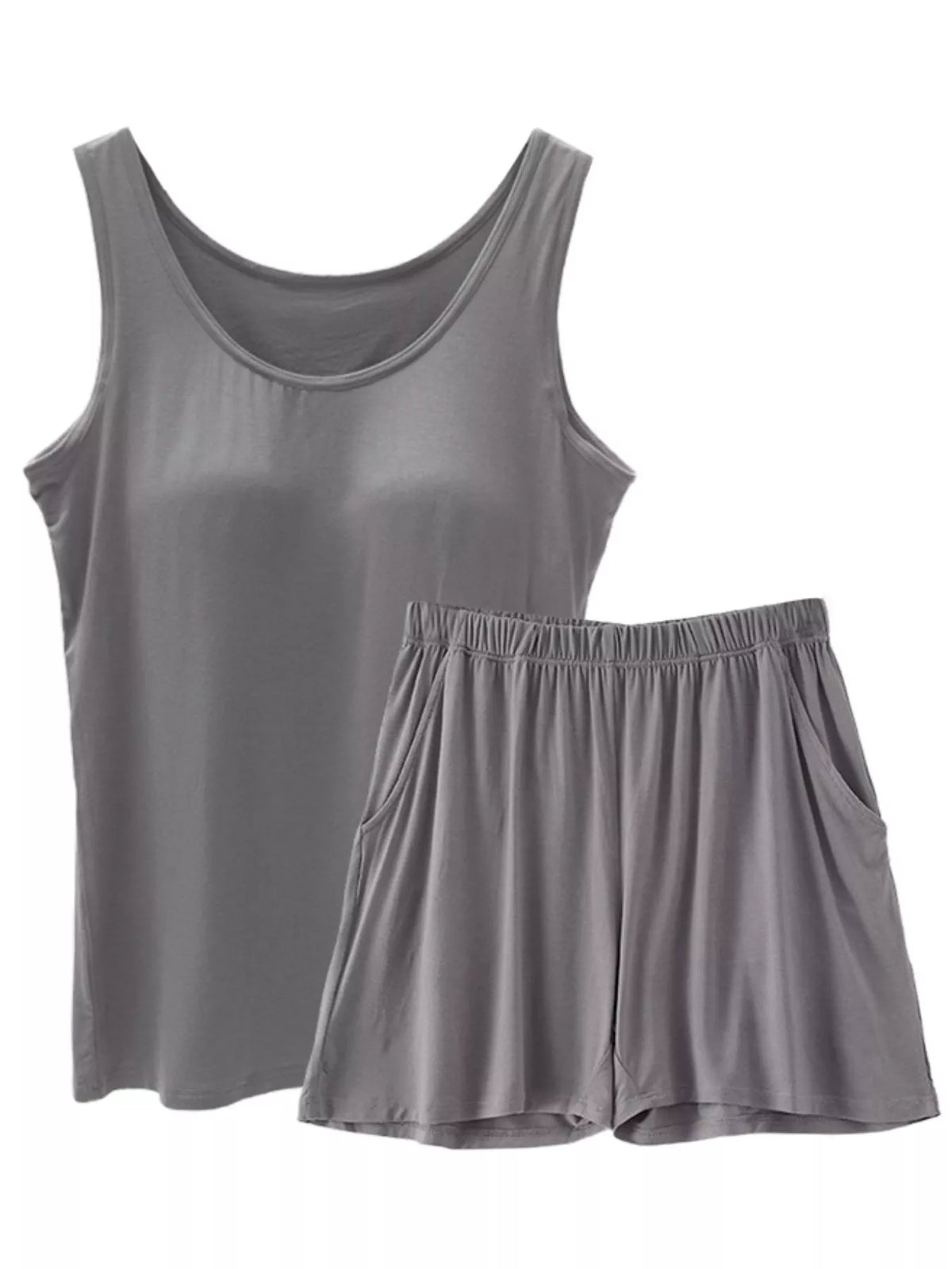 Modal tank top two piece set back view