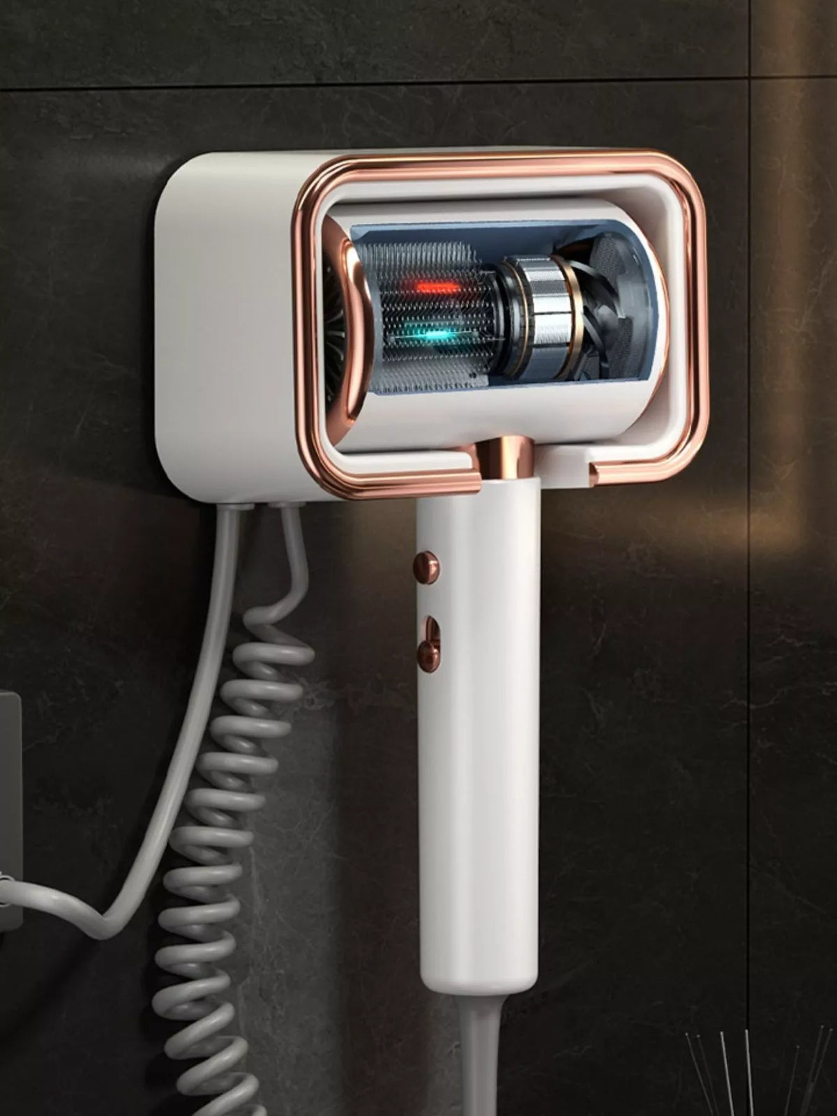 Hair dryer handle and body view