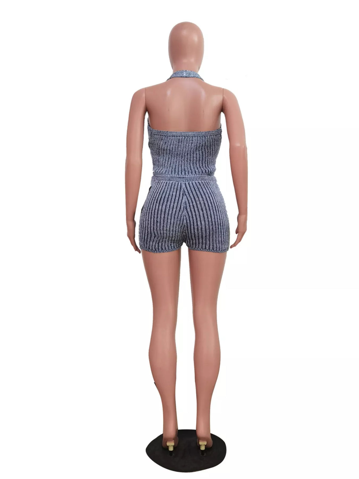 Halter top and shorts set back view