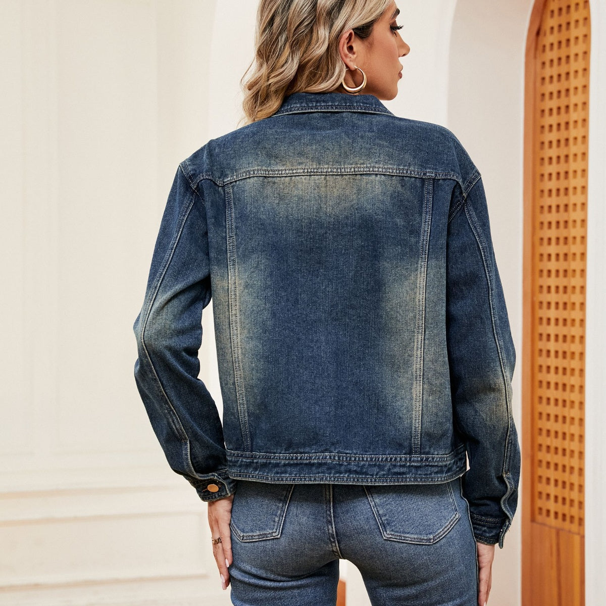 Washed Denim Jacket - Fashorio