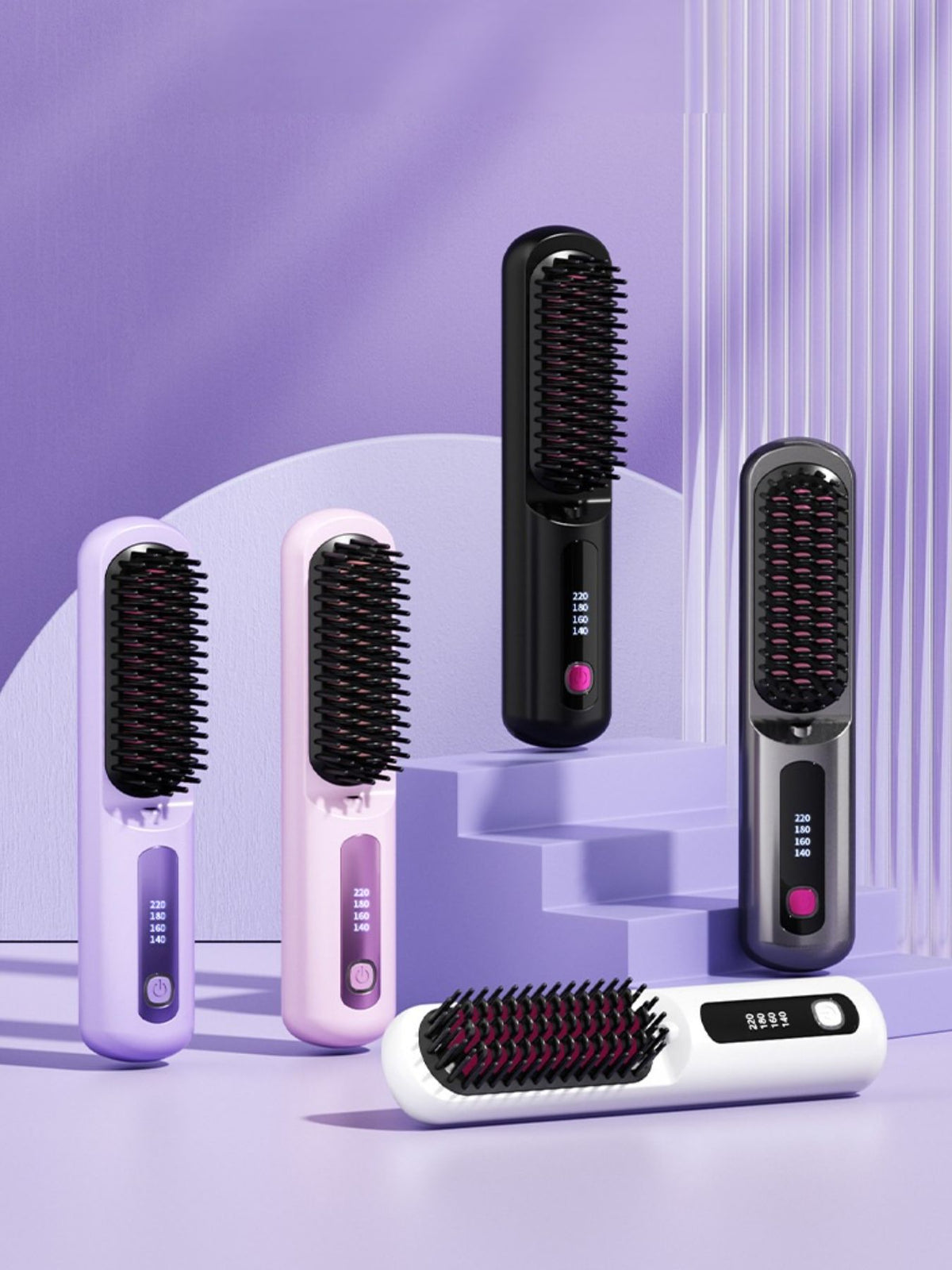 Portable straightening comb in black