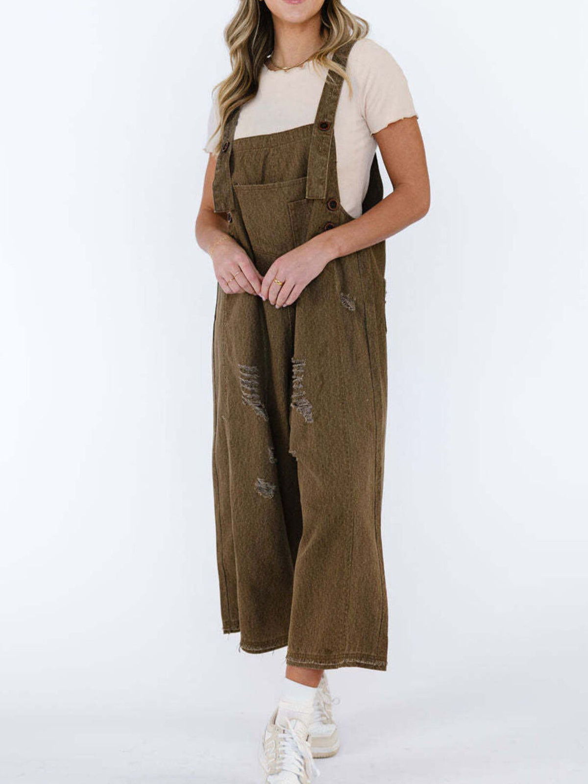 Wide leg overalls casual outfit