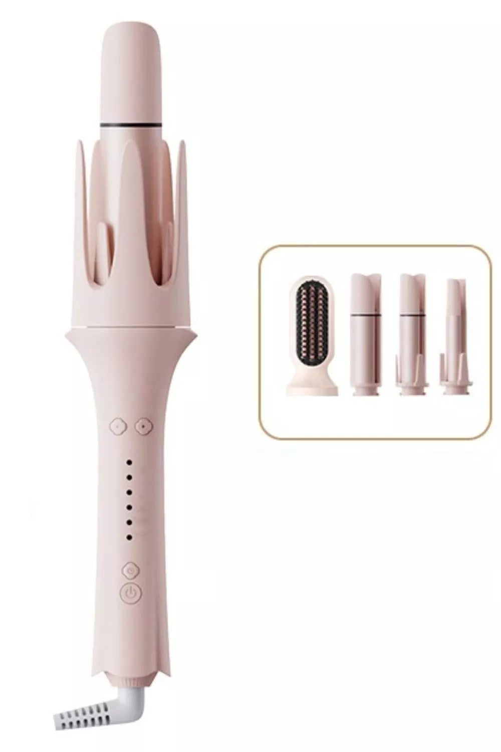 Curling iron rotating barrel closeup