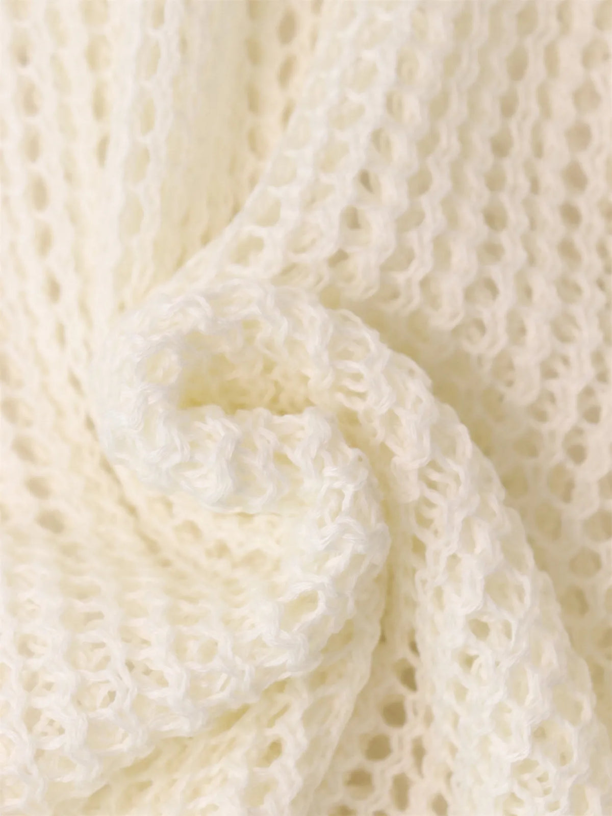openwork relaxed knit cover up side view