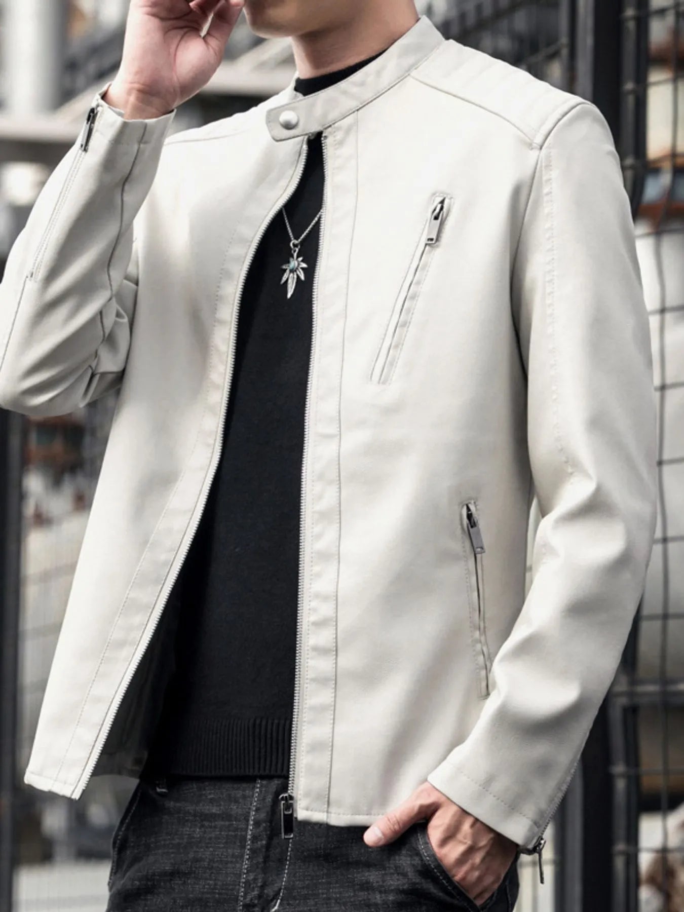 Men's Plus Size Zip Up Long Sleeve Jacket - Fashorio