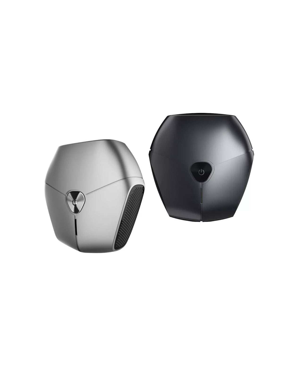 Silver electric shaver side profile