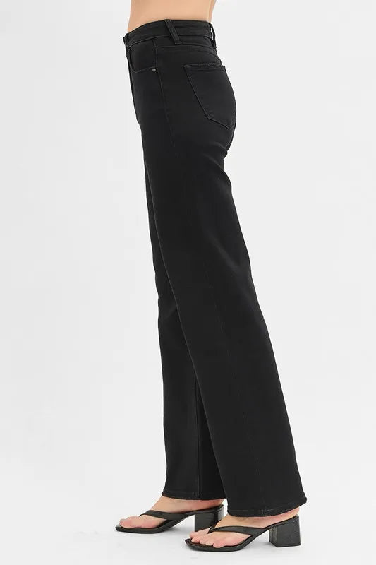 RISEN Full Size High Rise Wide Leg Jeans Plus Size - Fashorio