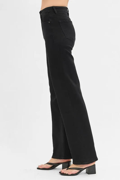 RISEN Full Size High Rise Wide Leg Jeans Plus Size - Fashorio