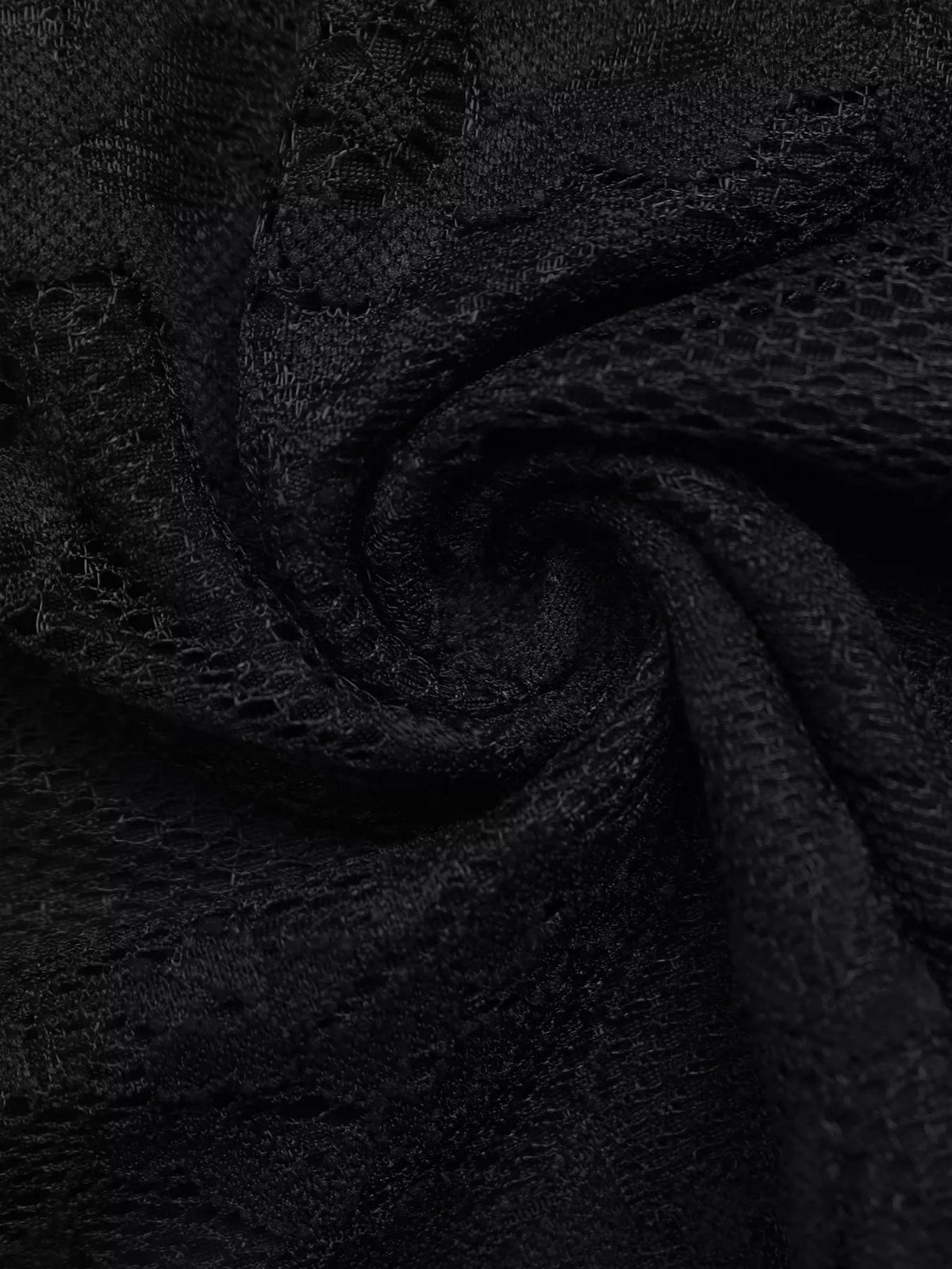 Black lace slim fit top with bow detail front view