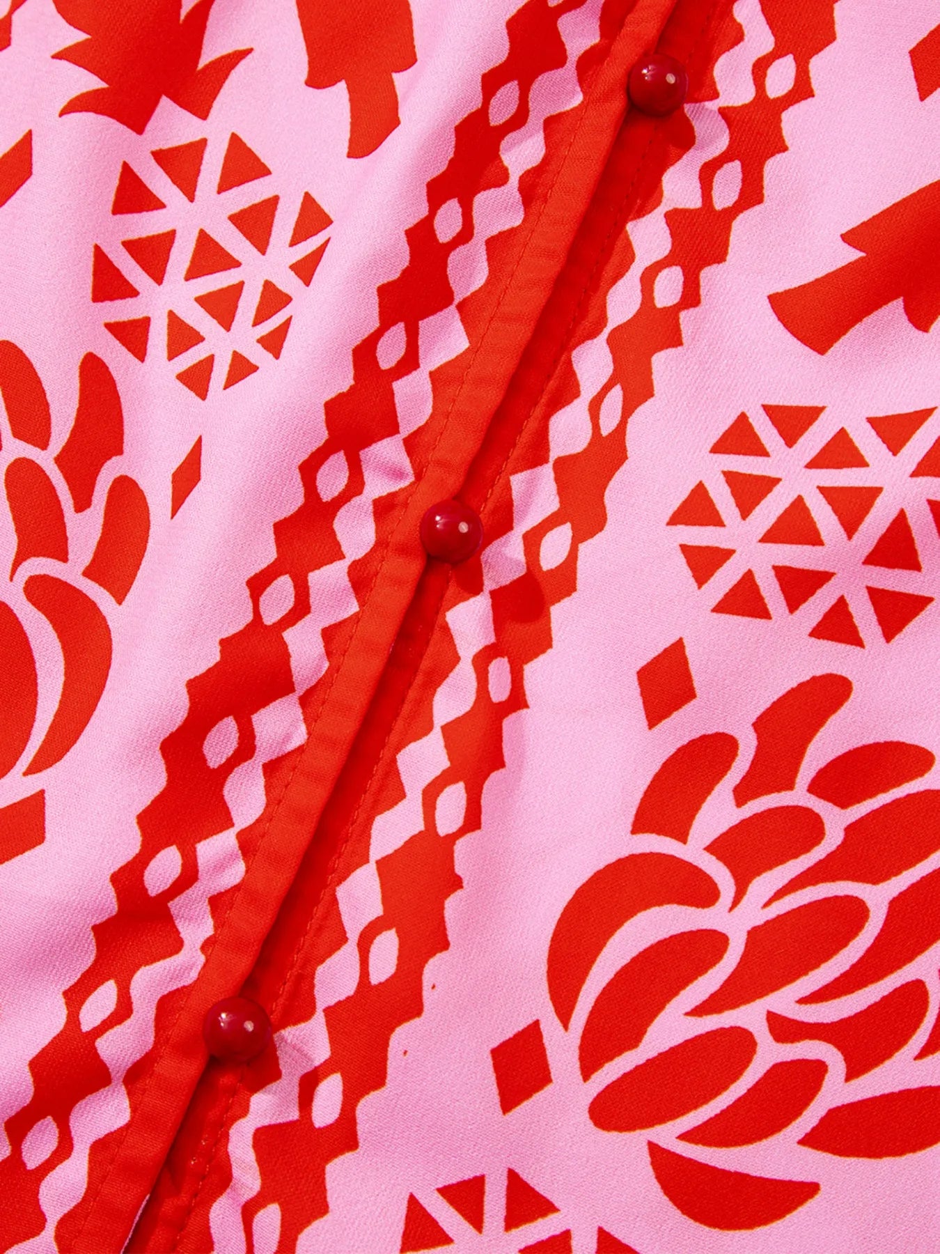 Floral Print Tie-Neck Button Down Shirt - Fashorio