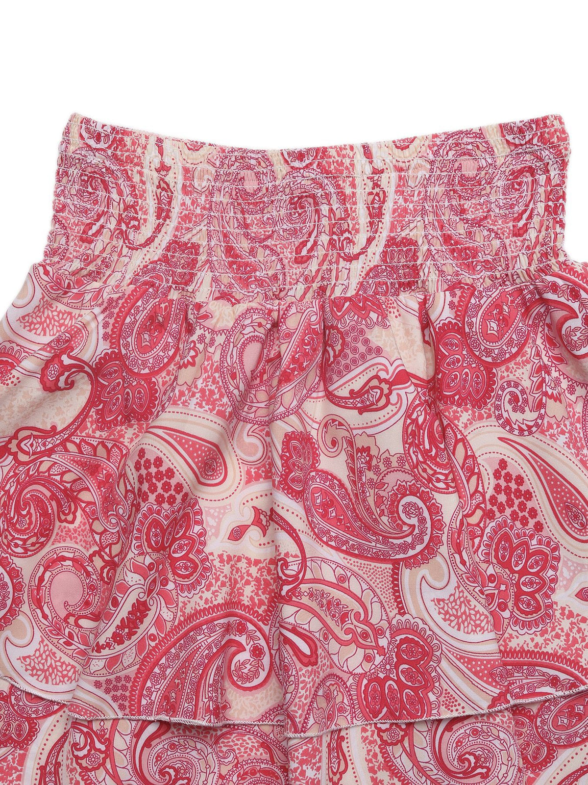 Paisley Print Tube Top and Ruffle Mini Skirt Set, view 7