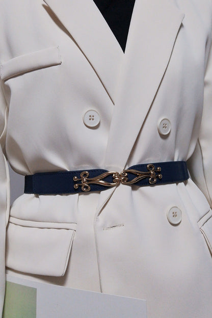 Alloy Buckle Elastic Belt - Fashorio