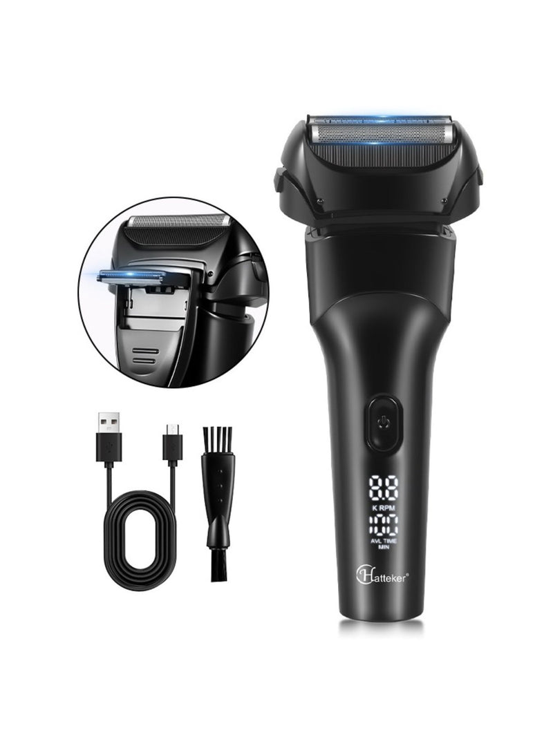 Electric shaver with LED display front view