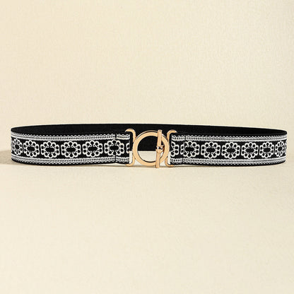 Toggle Clasp Elastic Belt - Fashorio