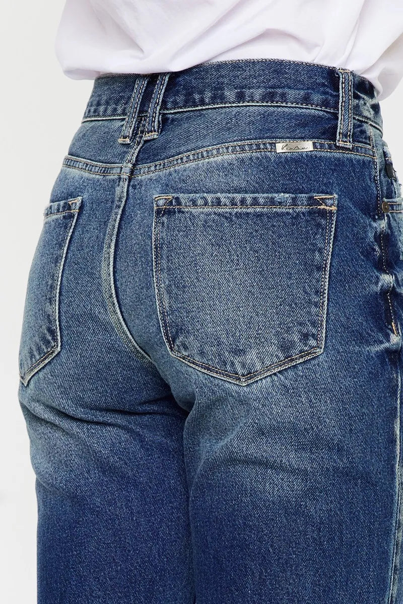 Kancan High Rise Distressed Mom Fit Jeans, view 9