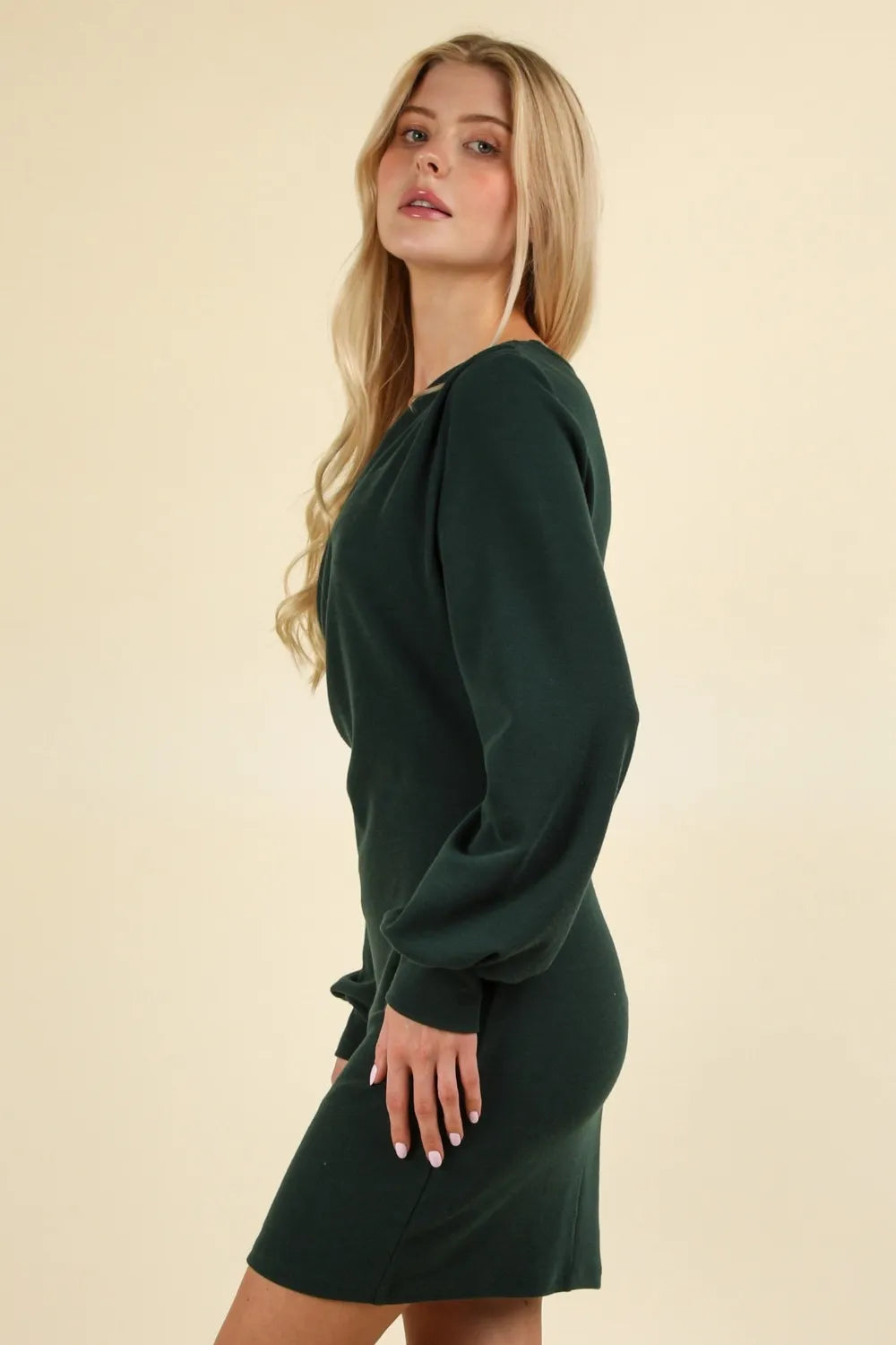 Ruched Detail Bodycon Mini Dress side view